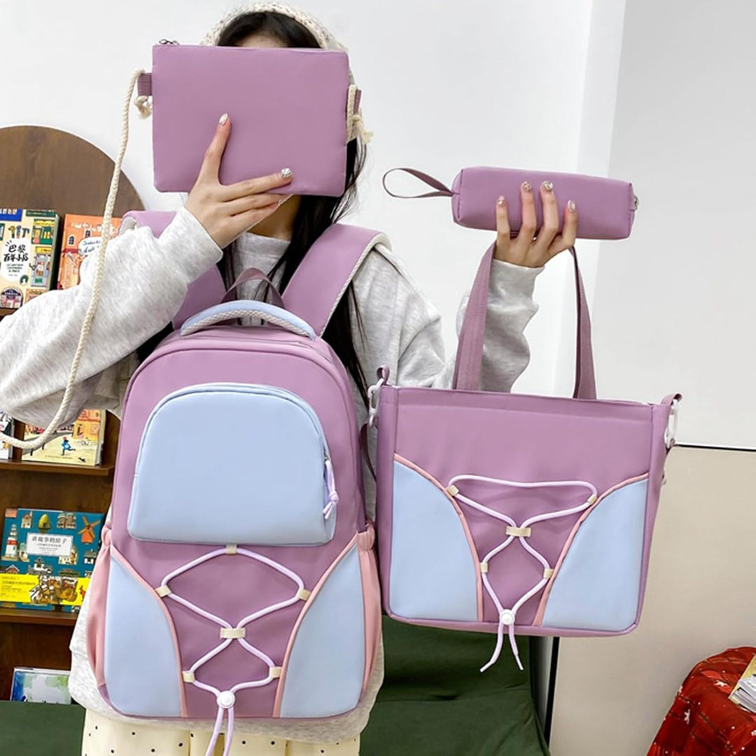 School Bag Set – Large-Capacity Student Backpack with Pen Holder & Bags – Nivora