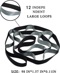 Yoga Stretch Band with 12 Loops