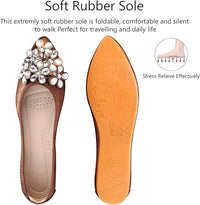 Glittering Rhinestone Ballerina Flats - Yelena