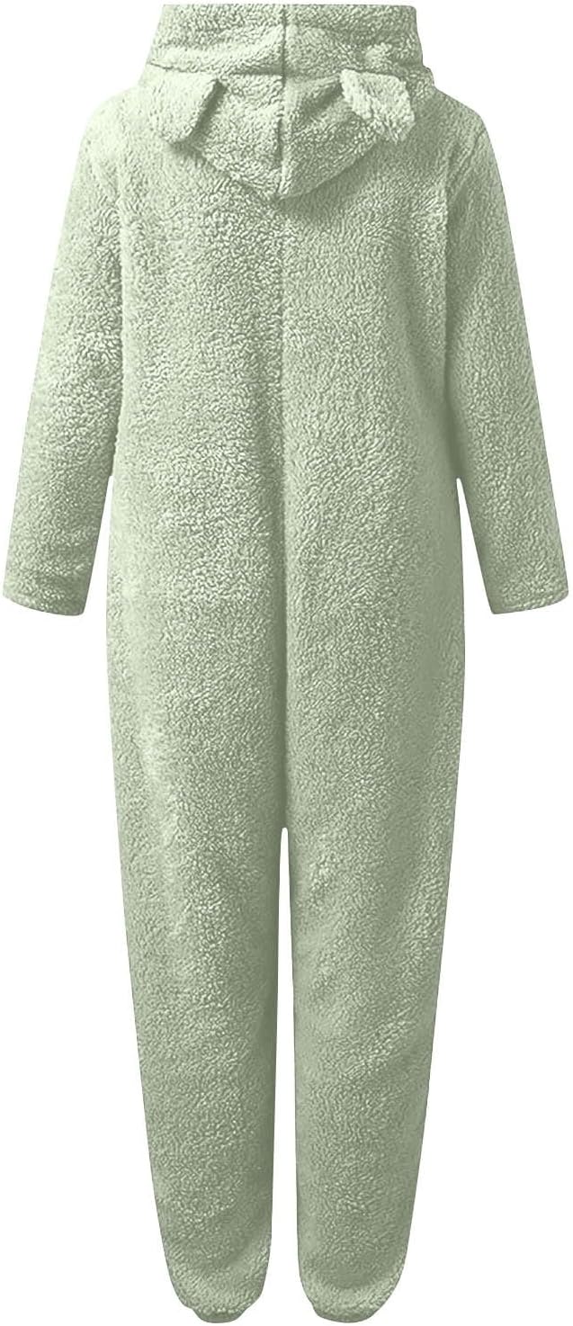 Sherpa Fuzzy Onesie with Hood - CozyCat