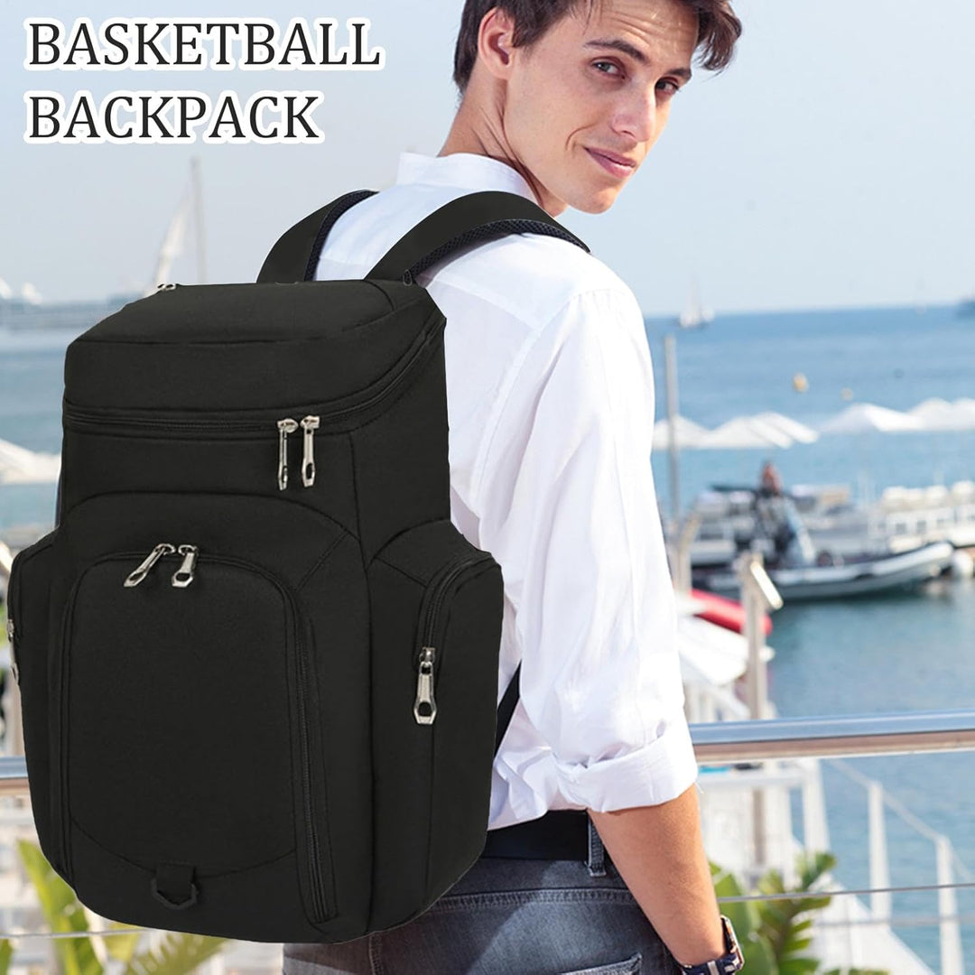 Mochila de baloncesto para hombre – Bolsa deportiva grande de 30L con base impermeable – Draycor