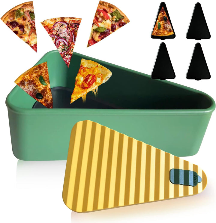 Contenedor reutilizable para guardar pizza con 2 bandejas – SliceSafe