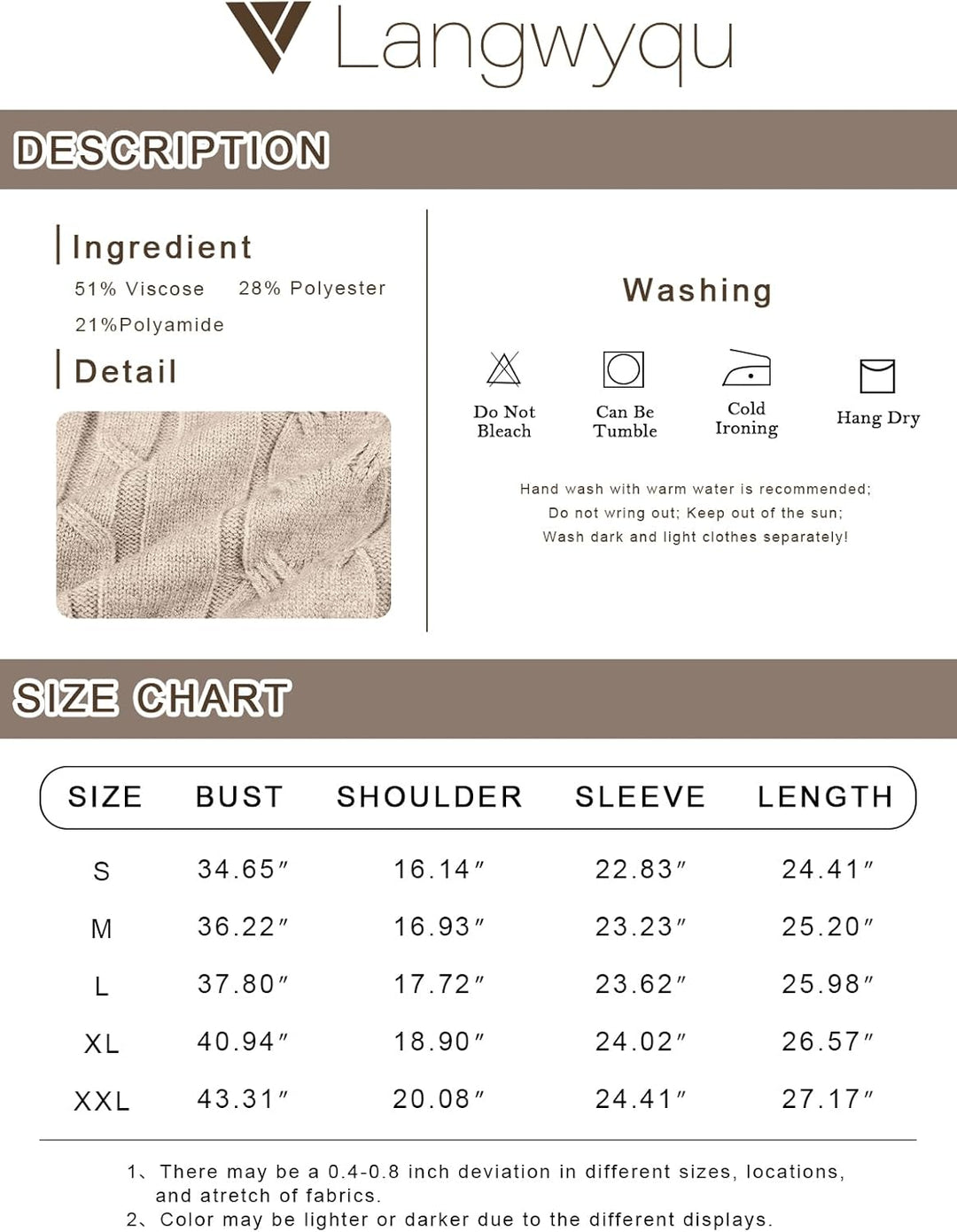 Stylish Knitted Women's Turtleneck - Denise
