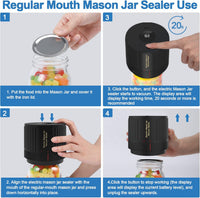Electric Mason Jar Vacuum Sealer Kit - Preserve Freshness Fast!