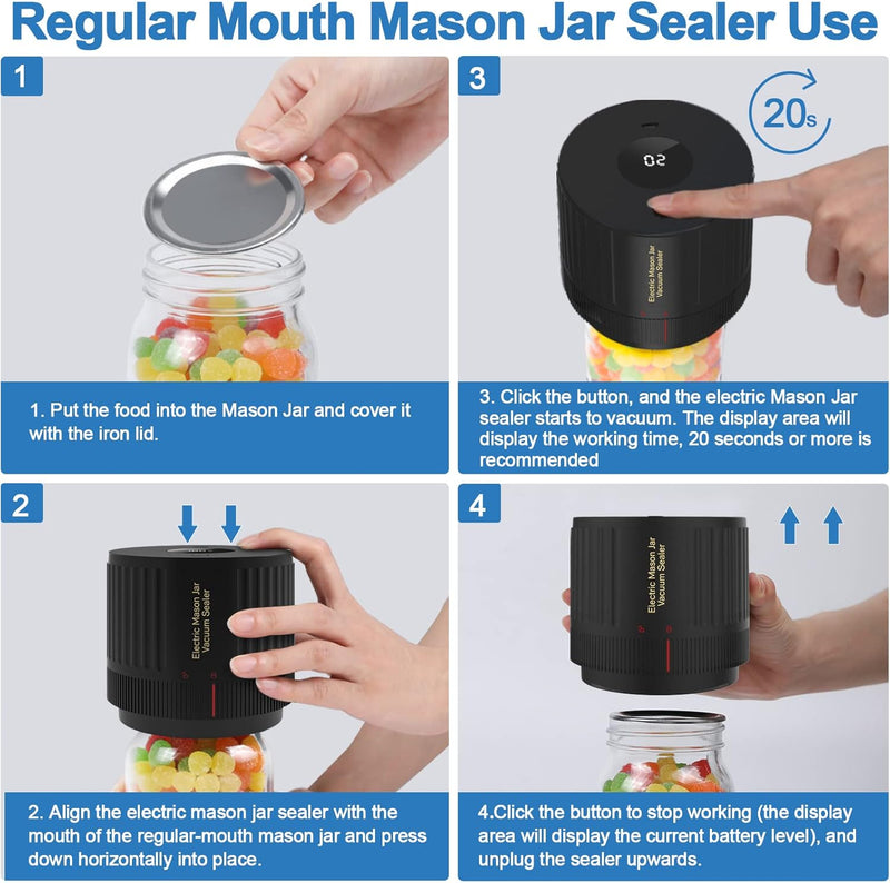Electric Vacuum Sealer Kit for Mason Jars - SealTight