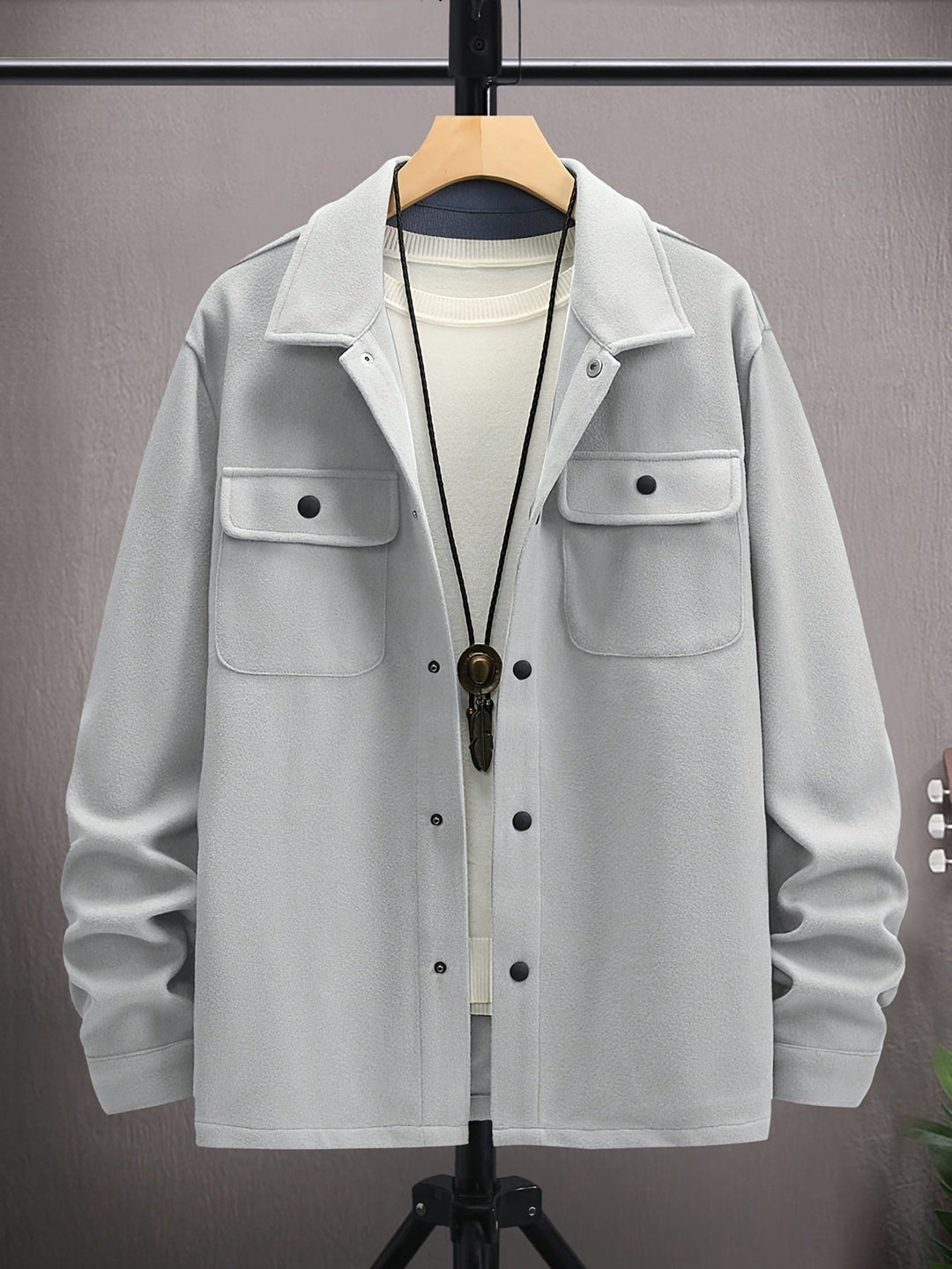 Casual Men’s Jacket with Flap Pockets - Ruben