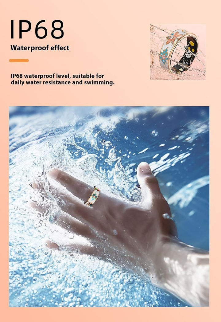 Bague connectée bien-être en émail – Suivi de la forme et du sommeil pour iOS & Android – Aurina