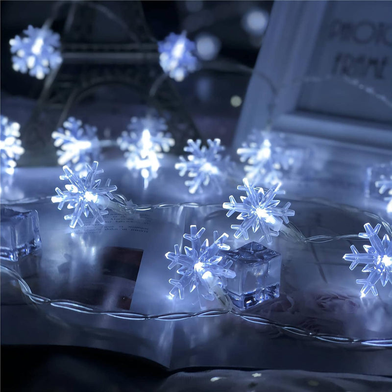 Sneeuwvlok LED Lichtslinger (6 m) - FrostyTwinkle