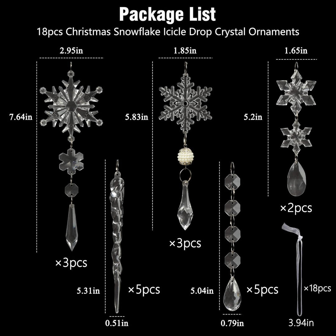 Kristallen Kerst Ornamenten Set - ShineBright