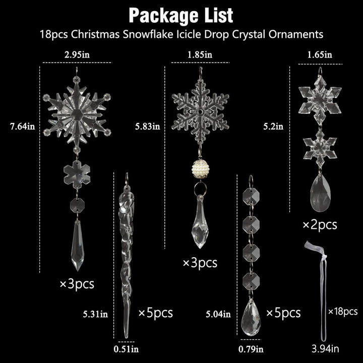 Kristallen Kerst Ornamenten Set - ShineBright