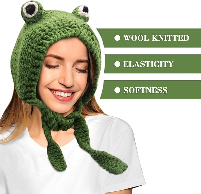 Crocheted Frog Ear-Warming Headband - FrogHeat