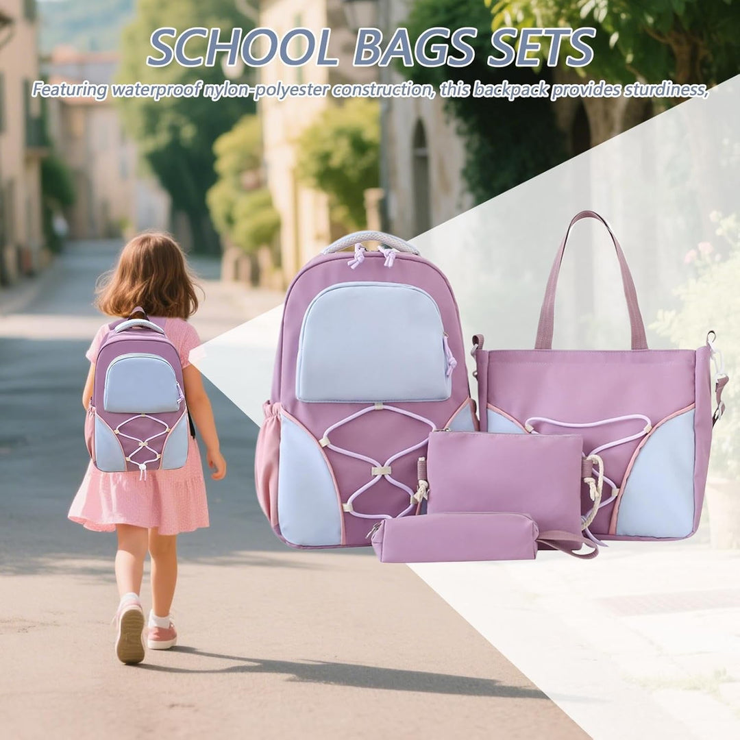 School Bag Set – Large-Capacity Student Backpack with Pen Holder & Bags – Nivora