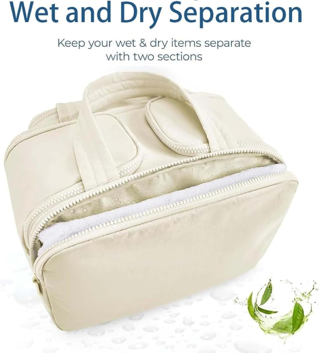 Bolsa de viaje para maquillaje – Neceser impermeable grande y organizador de maquillaje (4 en 1) – Selvane