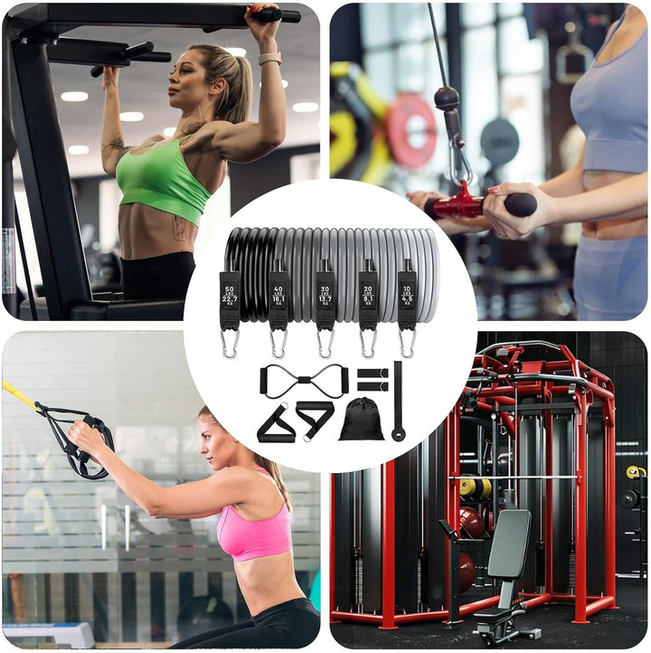 Set colgable de bandas de resistencia para fitness – Veltrix