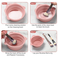 Foldable Silicone Brush Cleaning Bowl