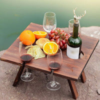 Sammy Jackson™ Draagbare Houten Wijnrektafel