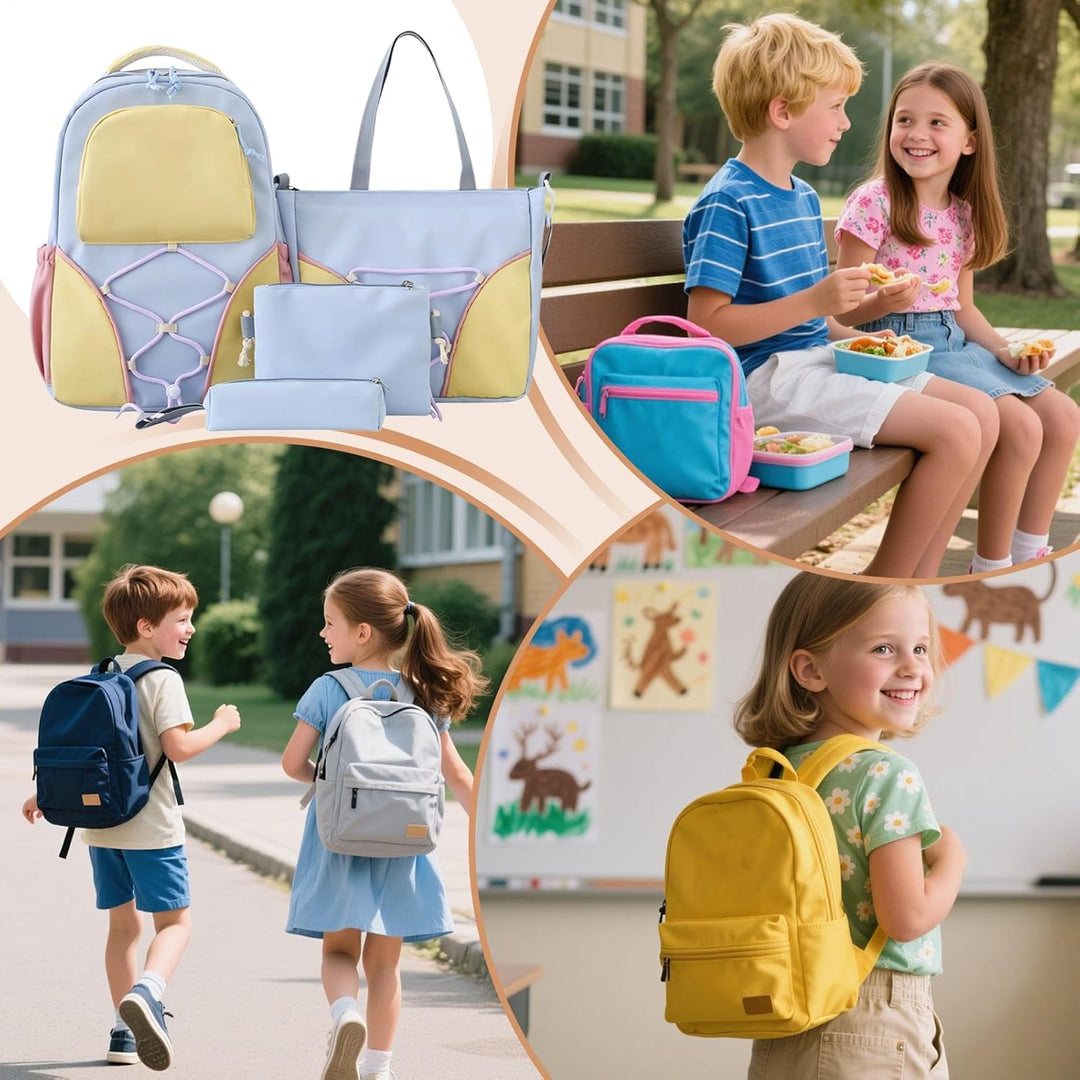 School Bag Set – Large-Capacity Student Backpack with Pen Holder & Bags – Nivora