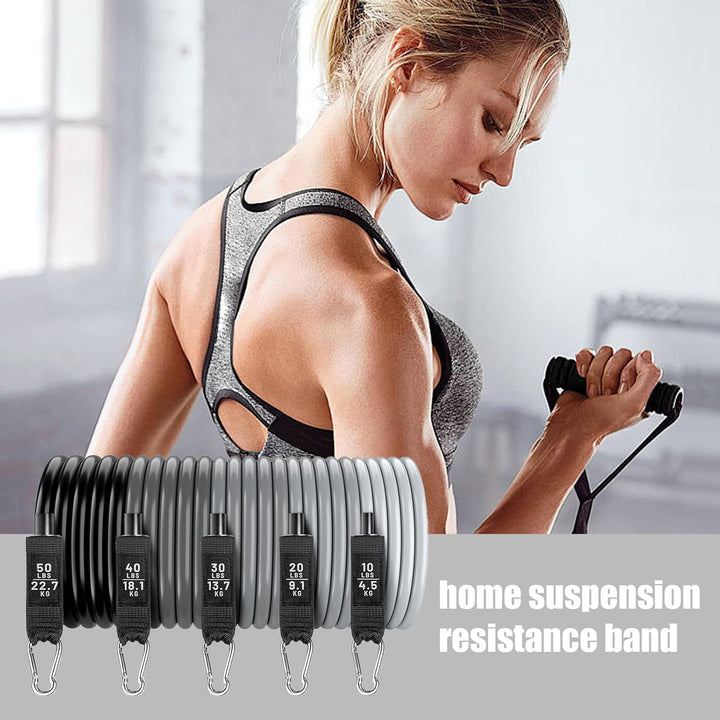 Set colgable de bandas de resistencia para fitness – Veltrix