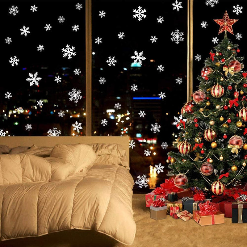 Snowflake Christmas Window Stickers - WinterGlow