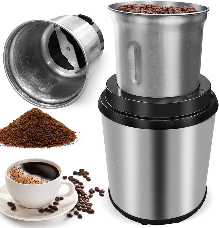 Elektrische Koffie & Specerijenmaler met Verwijderbare Bekers – BrewMate