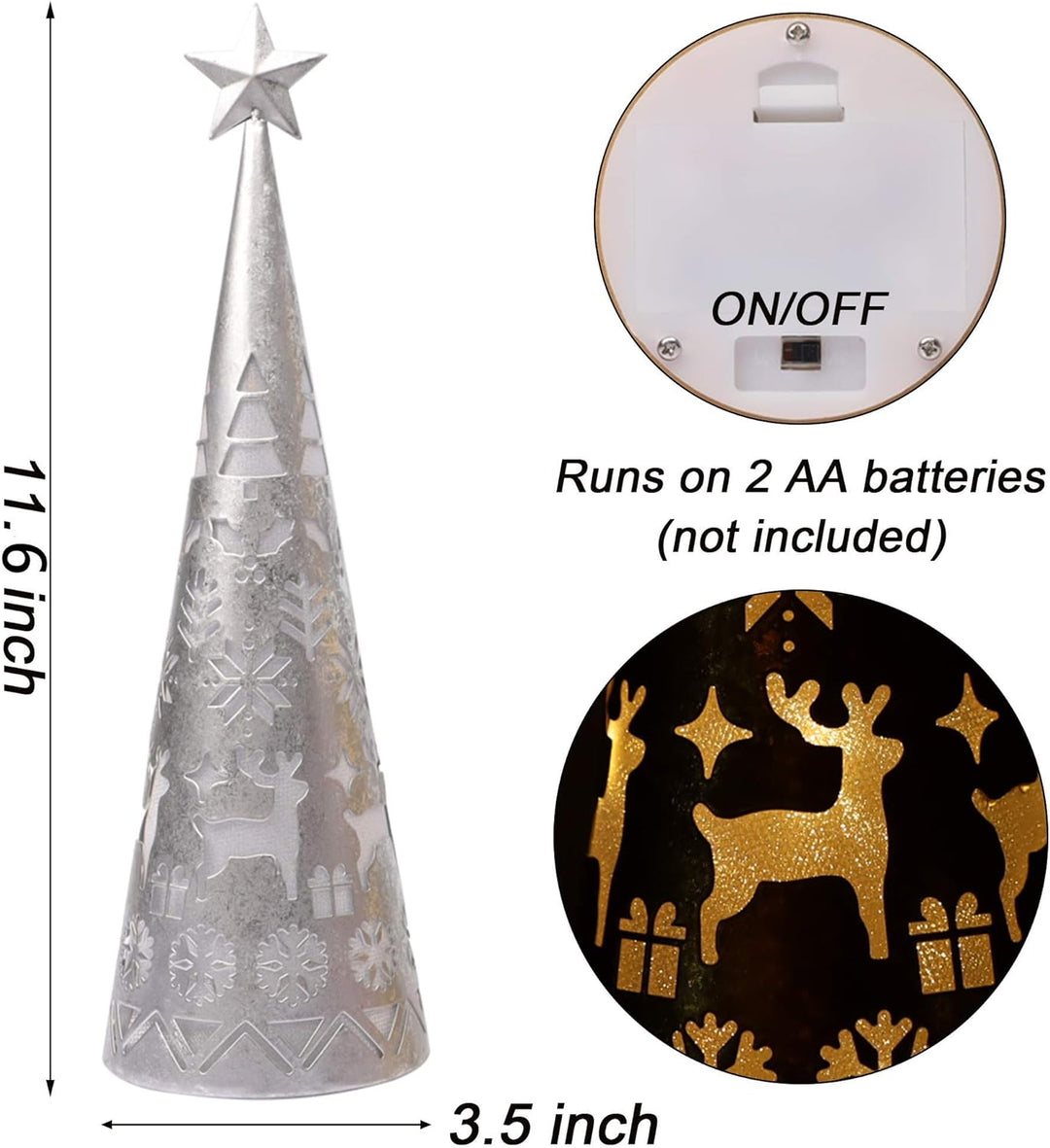 LED Cone Table Decoration Set (2 Pieces) - ShimmerCone