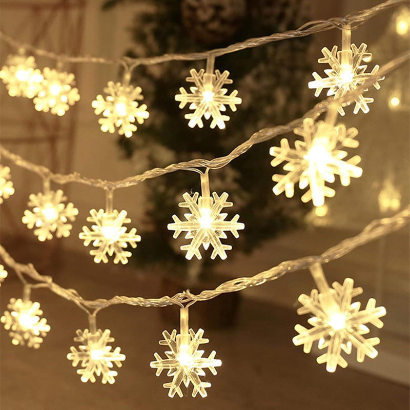 Sneeuwvlok LED Lichtslinger (6 m) - FrostyTwinkle