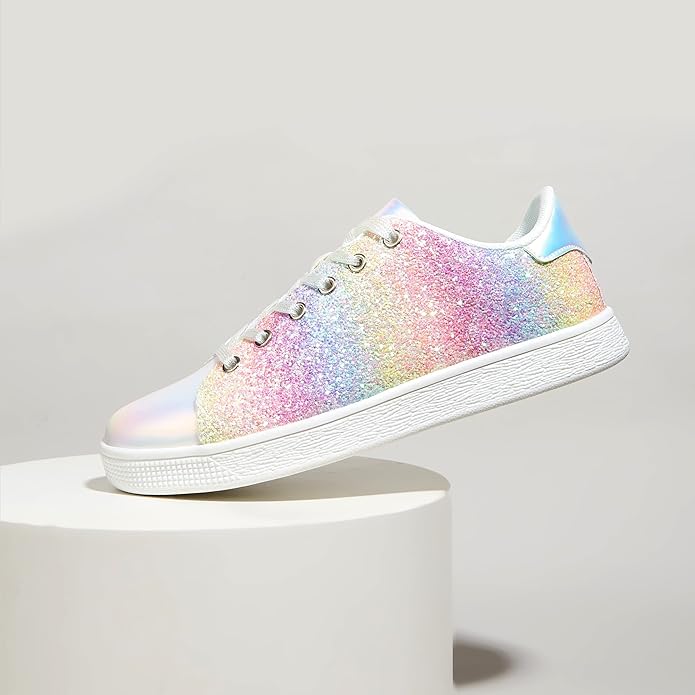 Sparkling Lace-Up Fashion Women's Sneakers - Xenia