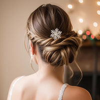 Winter Crystal Snowflake Hairpin - SnowGleam