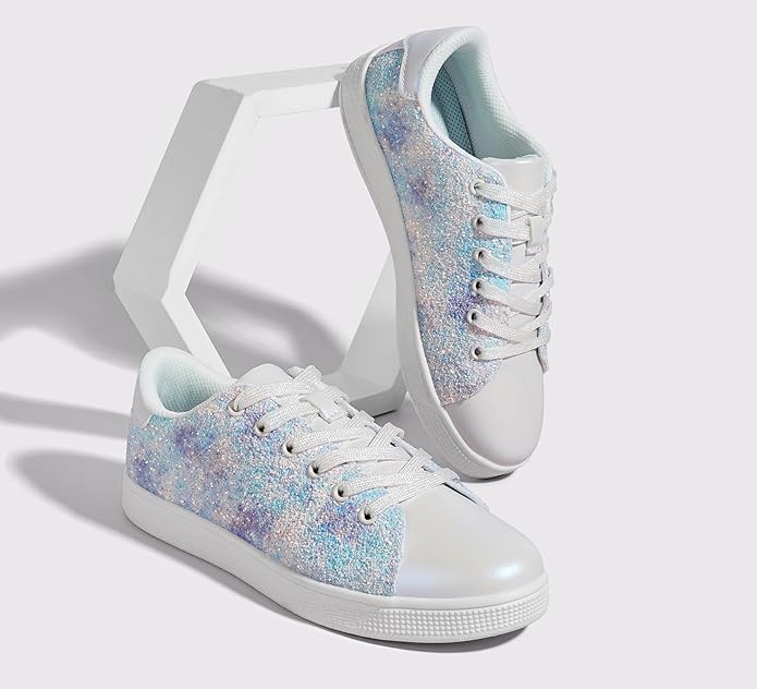 Sparkling Lace-Up Fashion Women's Sneakers - Xenia