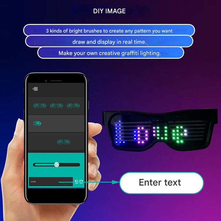 App-Programmable LED Party Glasses – GlowBeat