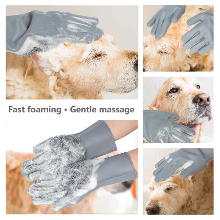 Efficient Pet Grooming Glove - For Tangle-Free Coat!