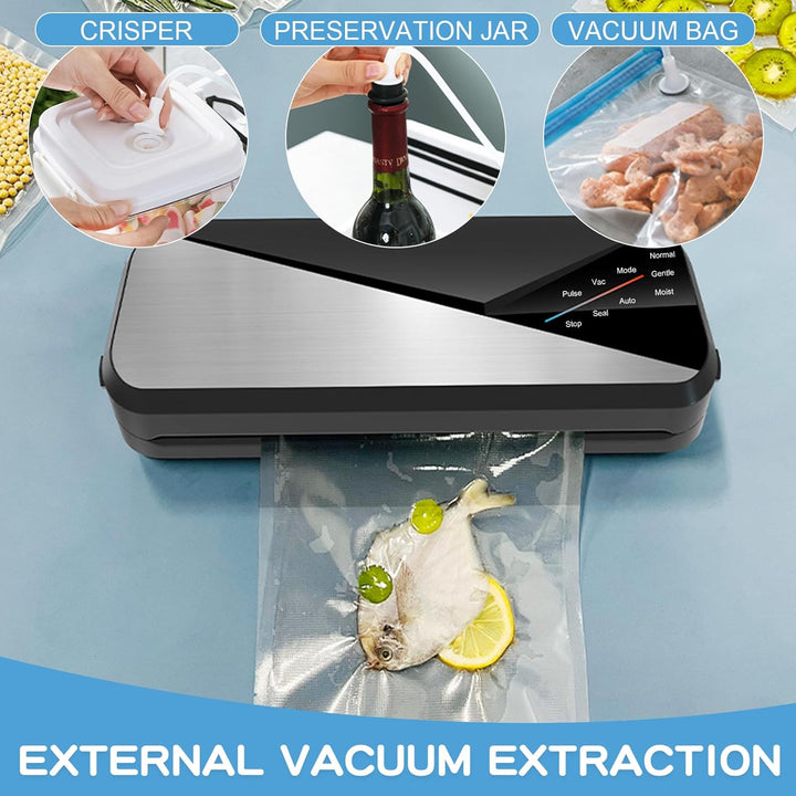 Machine sous vide 6-en-1 avec puissance d'aspiration de 80kPa et bandes de soudure de 30cm – Fresvyn