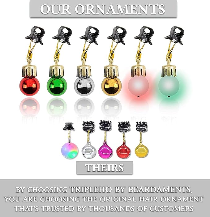 16-Piece Lighted Christmas Hair Accessories - TwinkleTresses