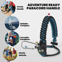 Geïsoleerde Waterfles – Lekvrij & BPA-vrij met Paracord Handvat