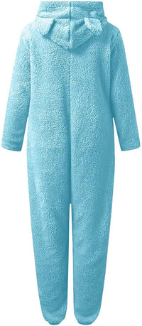 Sherpa Fuzzy Onesie with Hood - CozyCat