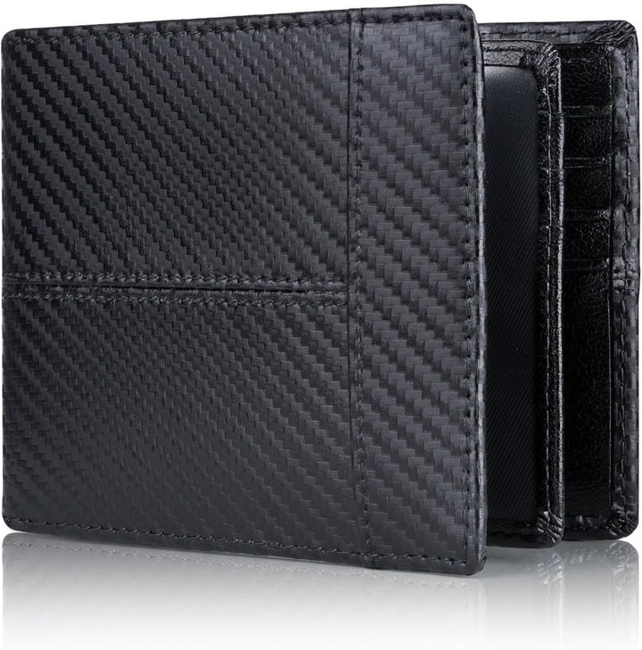 Premium RFID-Blocking Leather Bifold Wallet for Men - SlimArmor
