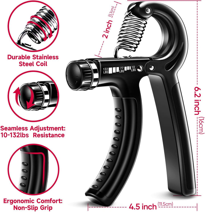 Adjustable Grip Strengthener Kit – 5-Pack
