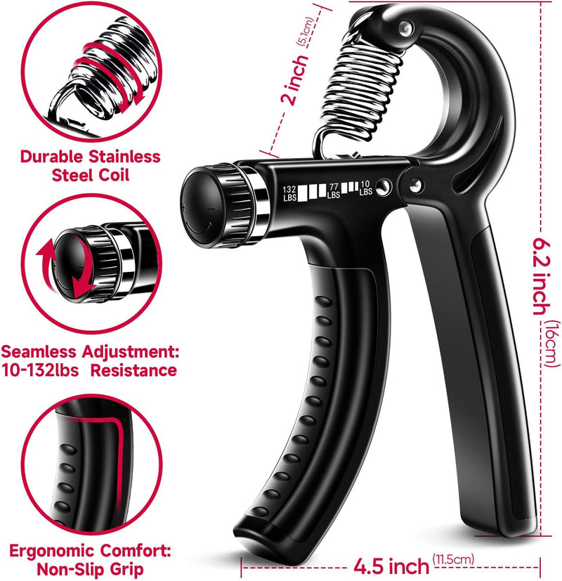 Adjustable Grip Strengthener Kit – 5-Pack