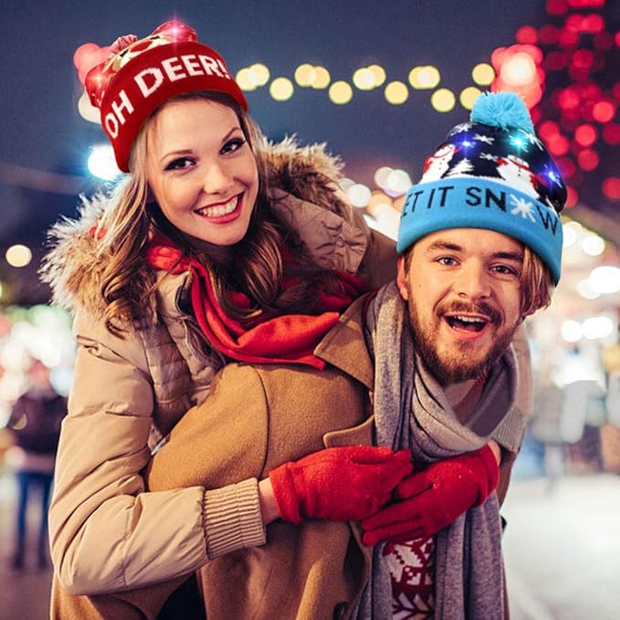 Verlichte Kerst Beanie - GlowDeer