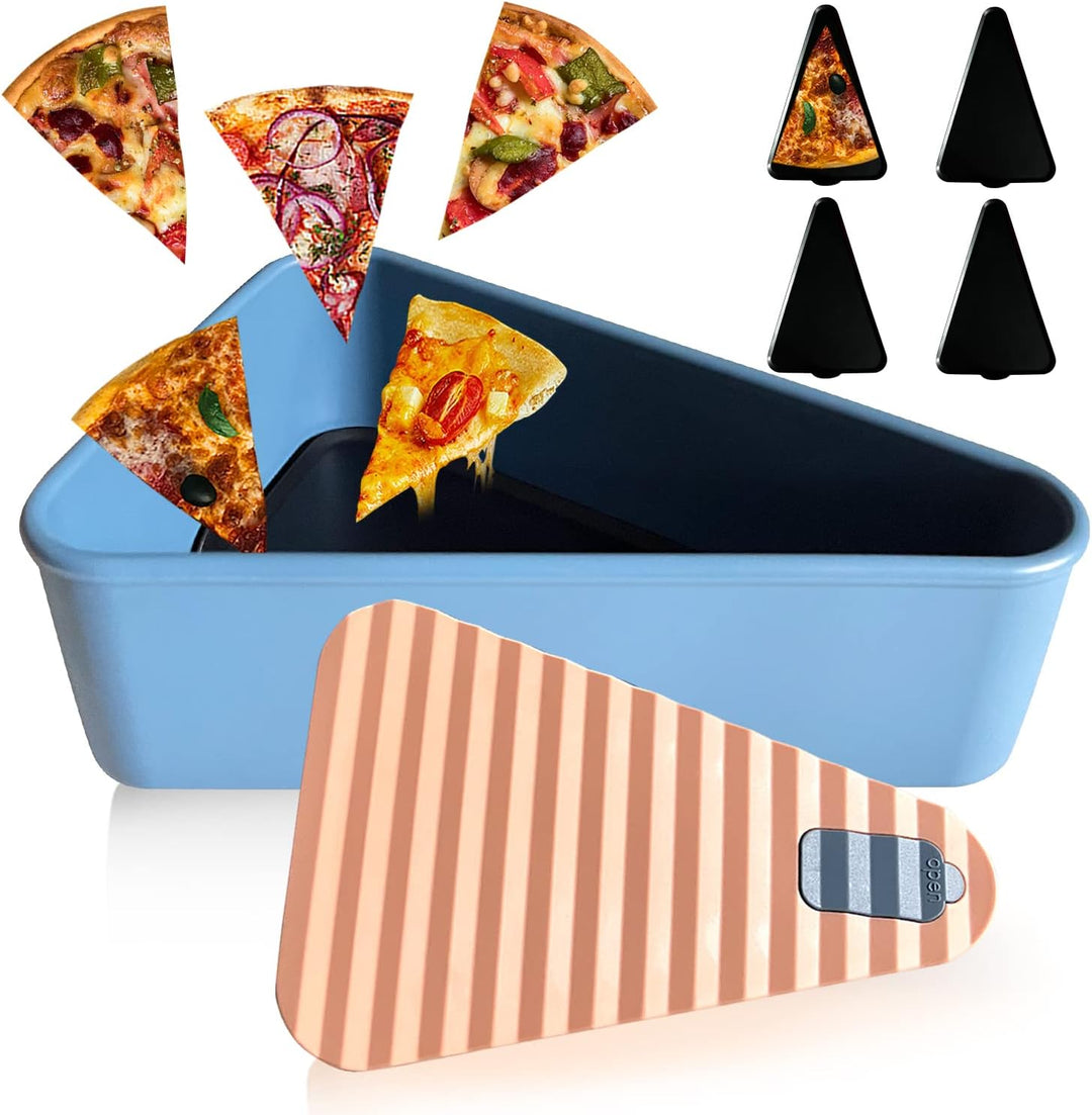 Contenedor reutilizable para guardar pizza con 2 bandejas – SliceSafe