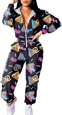 Retro Women's Windbreaker Jumpsuit - Elodie