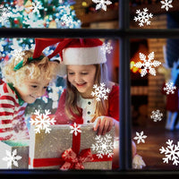 Snowflake Christmas Window Stickers - WinterGlow