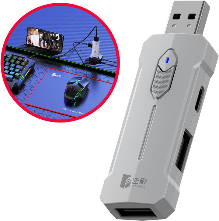Combo de teclado y ratón gaming RGB – Set adaptador ergonómico para controlador – Zyvorn