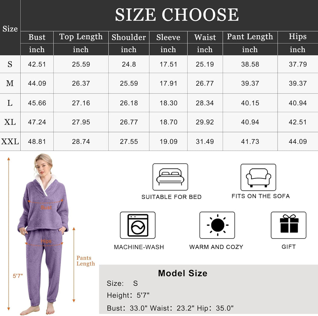 Fluffy Pyjama Set voor Dames - CozyPlush