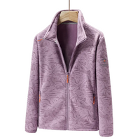 Dames Outdoor Fleecejack winddicht met plantenprint – Marit
