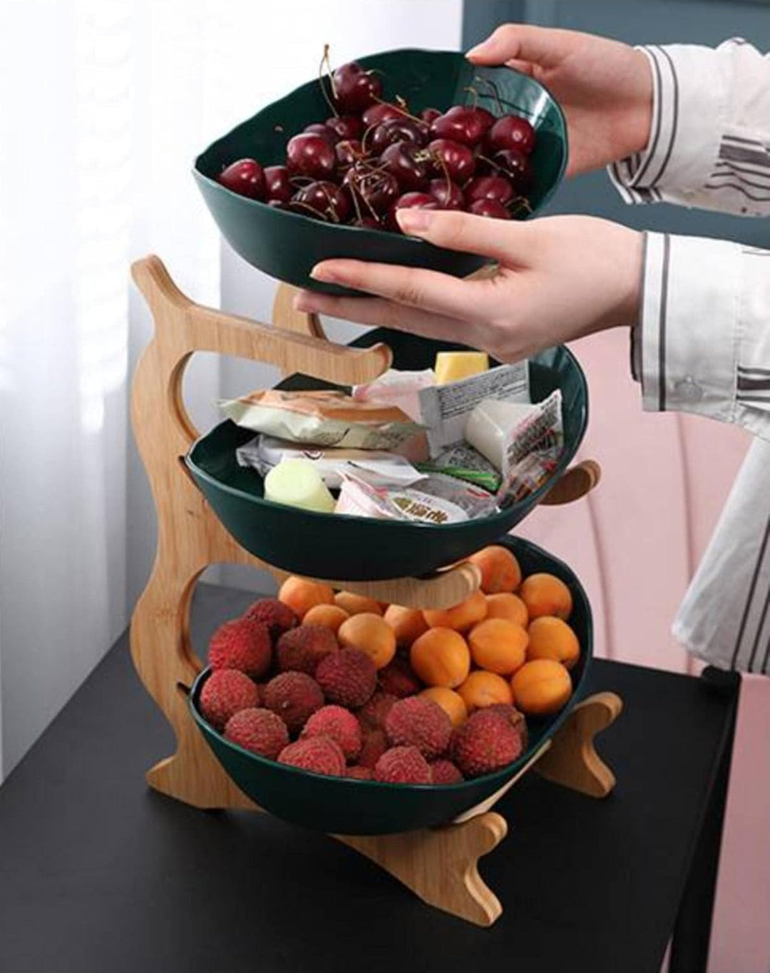 Stylish Metal Fruit Stand with 2 or 3 Tiers - StackFruit