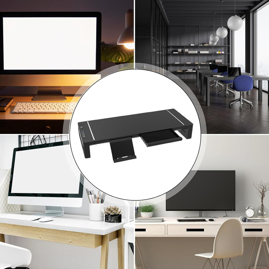 Soporte de monitor ajustable Elevation con cajón – Stravon