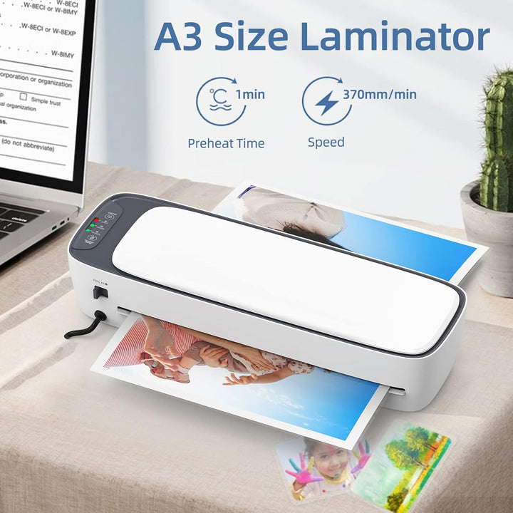 A3 Desktop Laminator Set with Hot & Cold Mode and 6-in-1 Functions – Lexaro