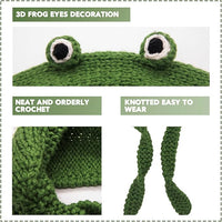 Crocheted Frog Ear-Warming Headband - FrogHeat
