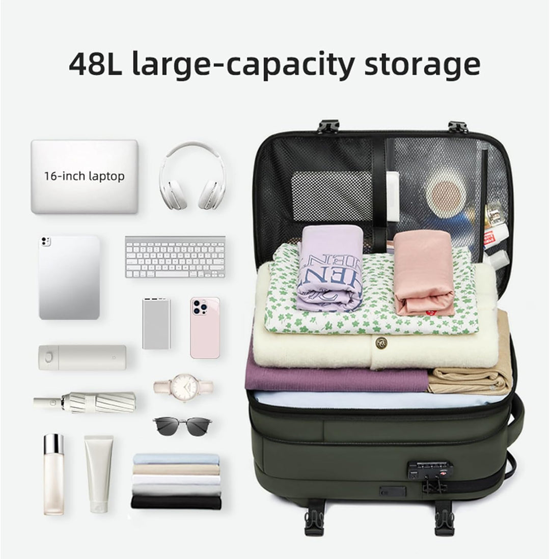 Mochila de viaje expandible e impermeable con compresión al vacío – Arvid